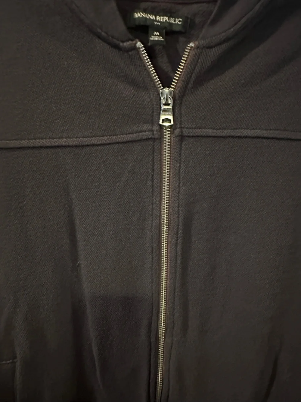 Banana Republic Men's Full-Zip Sweater Jacket - Dark purple